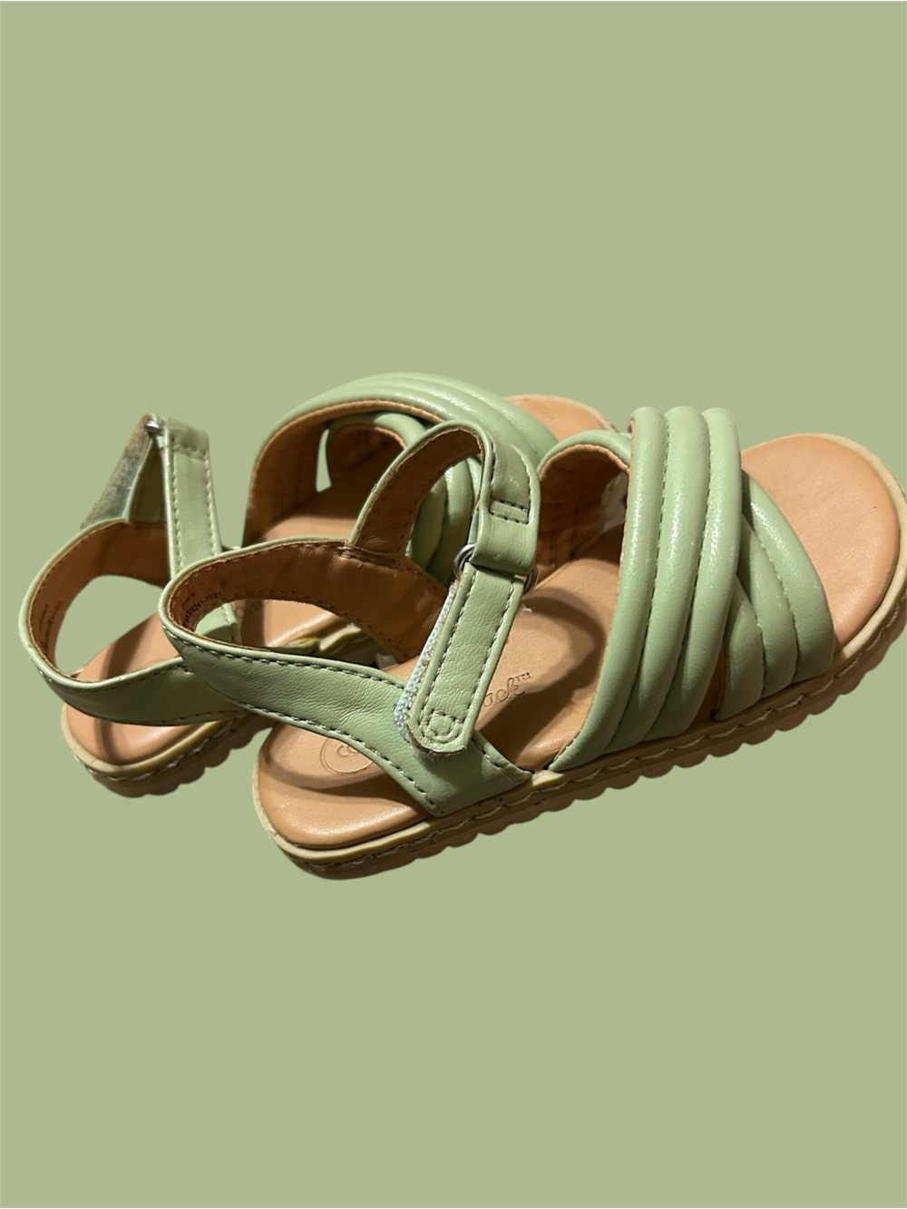 Cat & Jack Mint Green Padded Strap Kids Sandals